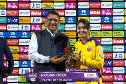 Player of the Match: Match 8, Mumbai Indians vs UP Warriorz, WPL 2026: Harleen Deol