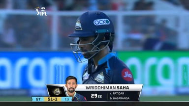 M43: GT vs RCB – Wriddhiman Saha Wicket