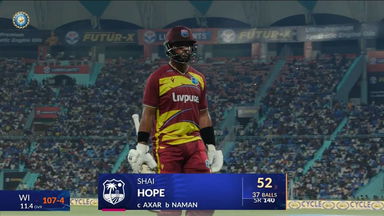 IND vs WI 2026, 1st T20I: Shai Hope Wicket
