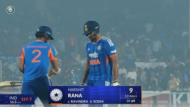 IND vs NZ 2026, 4th T20I: Harshit Rana Wicket