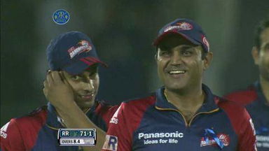 Match 43 RR vs DD – Rahane's Wicket
