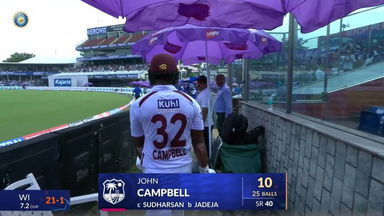 IND vs WI 2025, 2nd Test: John Campbell Wicket