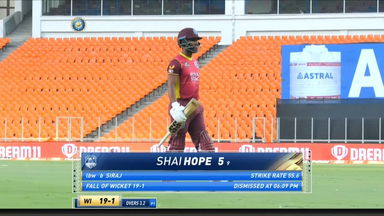 IND vs WI 2022, 3RD ODI: Shai Hope Wicket