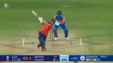 IND vs ENG 2025, 3rd T20I: Ben Duckett Six