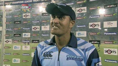 CLT20 2013 M6: TTN vs BRI   –   Interview – Rowan Richards