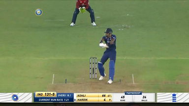 IND vs ENG 2021, 3rd T20I : Hardik Pandya Six