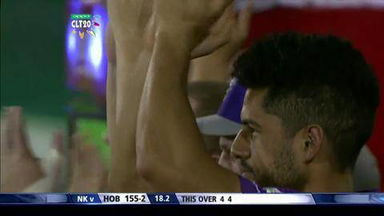 CLT20 2014 M9: HOB vs NK  –   Aiden Blizzard 62