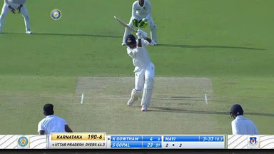 K Gowtham's no-look SIX