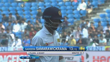 IND vs SL 2017, 2nd Test Day 1: Sadeera Samarawickrama Wicket