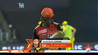 Q1: SRH vs CSK – Shakib Al Hasan Wicket