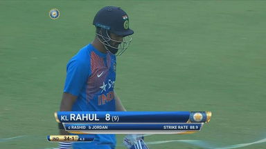 IND vs ENG 2017, 1st T20I : Lokesh Rahul Wicket