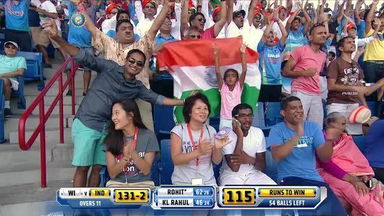 1ST T20I: IND vs WI – Rohit Sharma Six