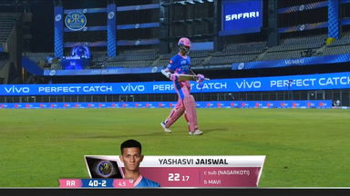 M18: RR vs KKR – Yashasvi Jaiswal Wicket