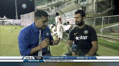Duleep Trophy 2016-17: Ind Blue vs Ind Green - Cheteshwar Pujara Interview