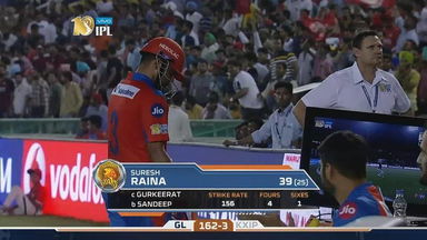M47: KXIP vs GL – Suresh Raina Wicket