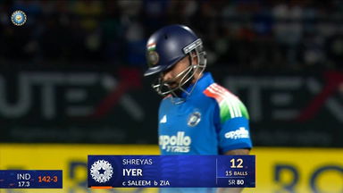 IND vs AFG 2026, 1st ODI: Shreyas Iyer Wicket