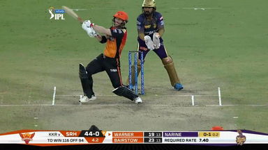M38: SRH vs KKR – David Warner Six