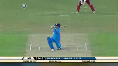 4TH ODI: IND vs WI – Suresh Raina Six