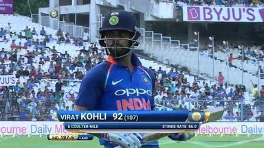 IND vs AUS 2017, 2nd ODI: Virat Kohli Wicket