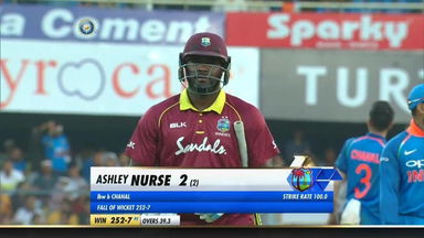 IND vs WI 2018, 1st ODI: Ashley Nurse Wicket