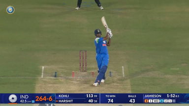 IND vs NZ 2026, 3rd ODI: Harshit Rana Six