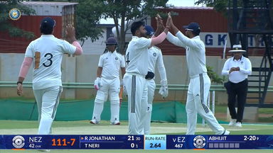Duleep Trophy 2026 QF1, EZ vs NEZ: North East Zone 1st Innings Fall of Wickets