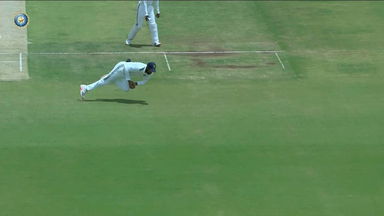 Duleep Trophy 2026 SF2, SZ vs NZ: Fantastic reflexes: R Smaran pulls off a superb catch
