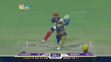 M32: KKR vs DD – Robin Uthappa Six