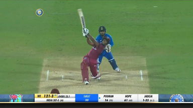 IND vs WI 2019, 2nd ODI: Nicholas Pooran Six