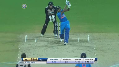 IND vs NZ 2017, 3rd T20I: Hardik Pandya Six