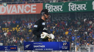 IND vs NZ 2026, 3rd T20I: Mitchell Santner Wicket