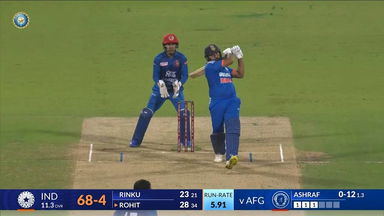 IND vs AFG 2024, 3RD T20I: Rohit Sharma Six