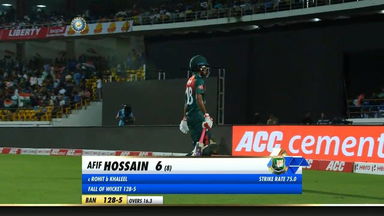 IND vs BAN 2019, 2nd T20I: Afif Hossain Wicket