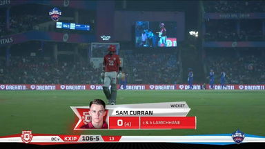 M37: DC vs KXIP – Sam Curran Wicket