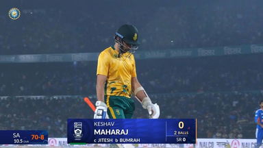 IND vs SA 2025, 1st T20I: Keshav Maharaj Wicket