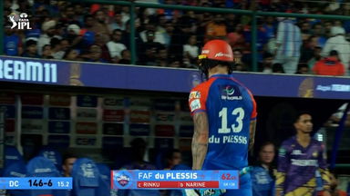 IPL 2025 M48: DC vs KKR - Faf Du Plessis Wicket
