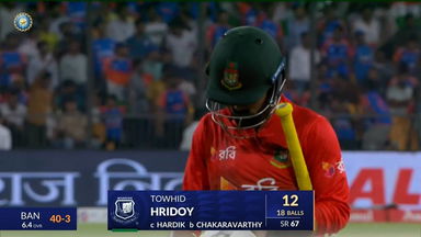 IND vs BAN 2024, 1st T20I: Towhid Hridoy Wicket
