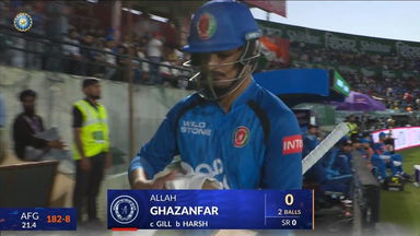 IND vs AFG 2026, 1st ODI: AM Ghazanfar Wicket