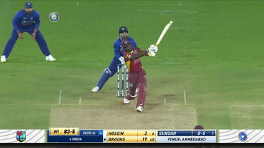IND vs WI 2022, 2ND ODI: Shamarh Brooks Six