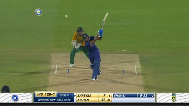 IND vs SA 2022, 3RD T20I: Shreyas Iyer Six