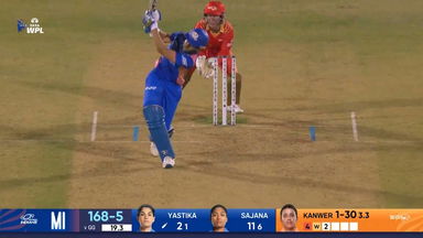 Six: Match 19, Mumbai Indians vs Gujarat Giants, WPL 2025: Yastika Bhatia Six