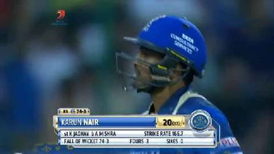 M6: DD vs RR – Karun Nair Wicket