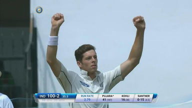 India VS NZ 2016, 3rd Test day 1 - Cheteshwar Pujara Wicket