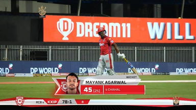 M31: RCB vs KXIP – Mayank Agarwal Wicket