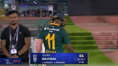 IND vs SA 2025, 2nd ODI: Temba Bavuma Wicket