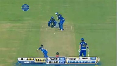 M9: RR vs MI – Kieron Pollard Six