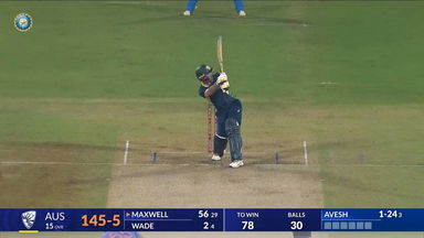 IND vs AUS 2023-24, 3RD T20I: Glenn Maxwell Six