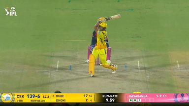 IPL 2025 M62: CSK vs RR - Shivam Dube Six