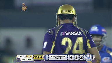 M40: KKR vs MI –  Robin Uthappa Six