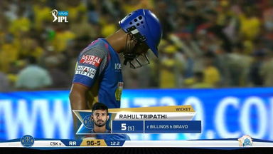 M17: CSK vs RR – Rahul Tripathi Wicket